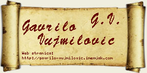 Gavrilo Vujmilović vizit kartica
